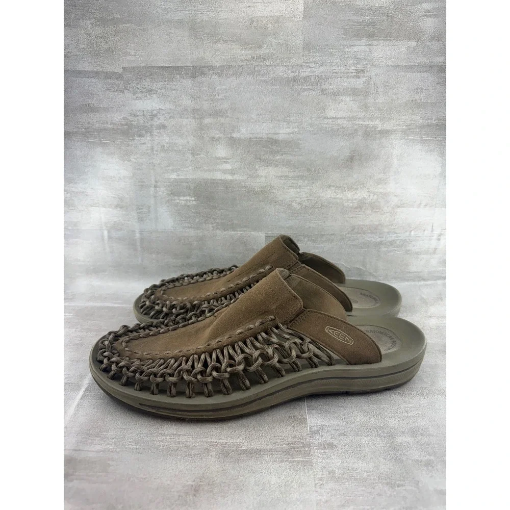 Keen Uneek Slide Men Brown Braided Cord Slip On Sandals 1014626 Size 11